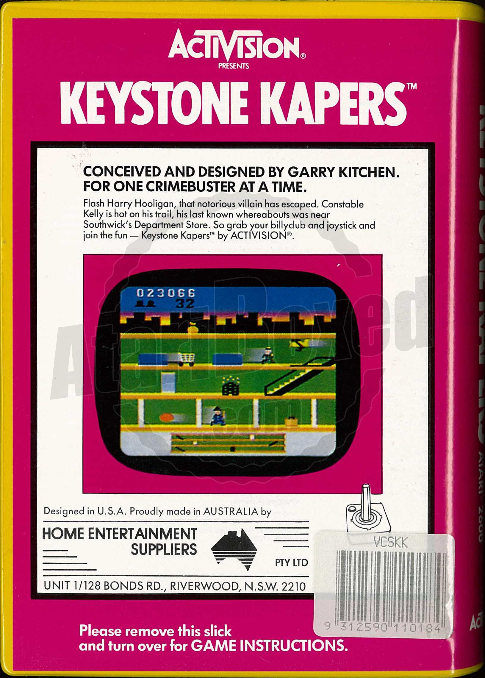 Atari 2600 Game Cartridge - Keystone Kapers